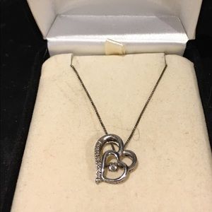 Heart diamond necklace 🌸